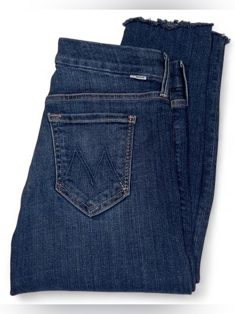 MINT! Mother The Looker Ankle Fray Girl Crush Blue Jeans Womens Size 25 W28 L28